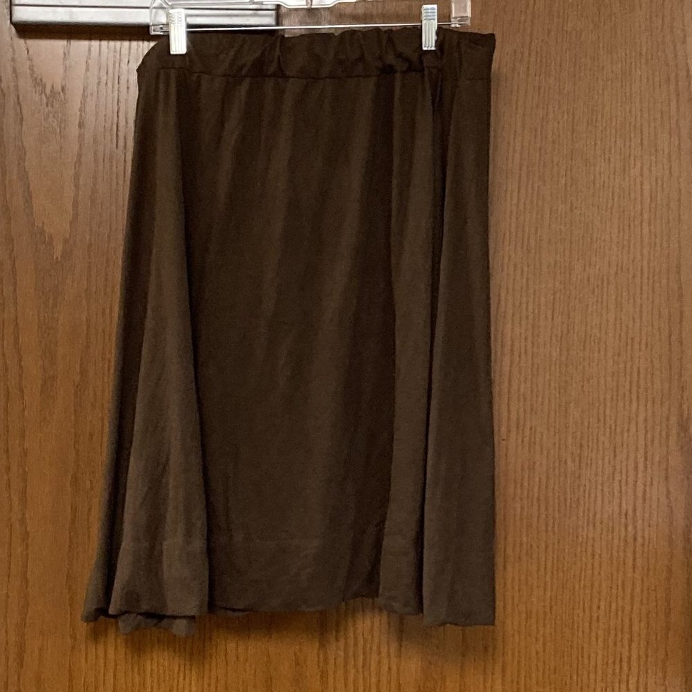 Collections chocolate brown knit skirt sz 22/24
